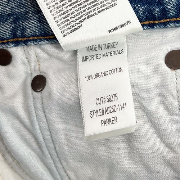 AGOLDE Parker Freewheeling Denim Shorts Women’s Size 26 High Rise Distressed - Picture 4 of 5